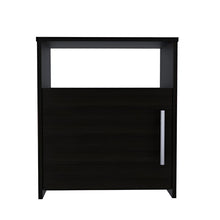 Load image into Gallery viewer, 23" Faux Wood Nightstand With Storage - Black
