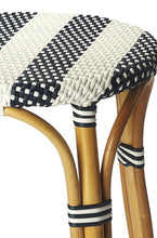 Load image into Gallery viewer, Natural Rattan Backless Bar Height Bar Chair - Blue / White
