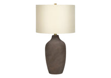 Load image into Gallery viewer, Ceramic Urn Table Lamp With Beige Drum Shade - Gray
