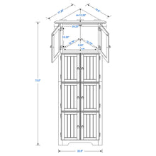 Load image into Gallery viewer, Tall Storage Cabinet With Doors And 4 Shelves For Living Room, Kitchen, Office, Bedroom, Bathroom, Modern
