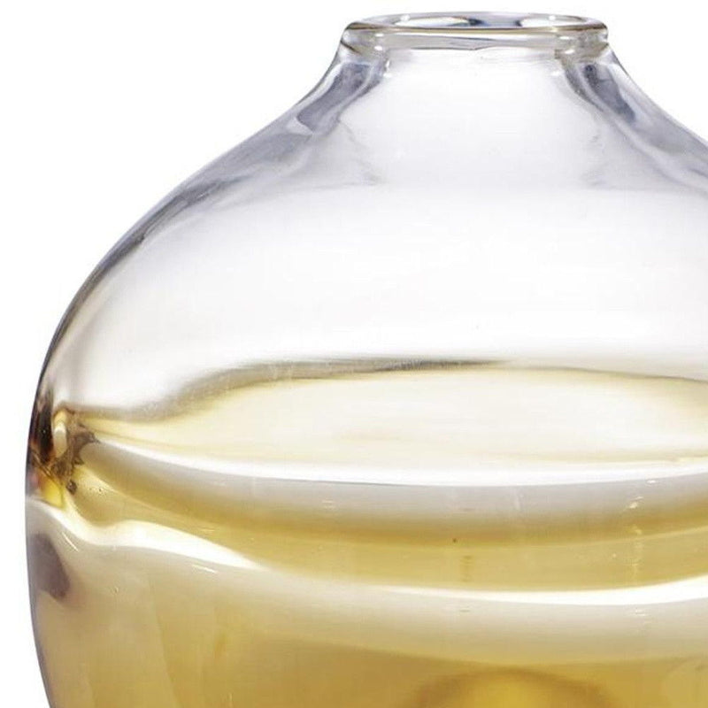 Ombre Round Table Vase - Clear / Brown