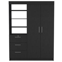 Load image into Gallery viewer, Wooden Three Drawer Dresser - Black

