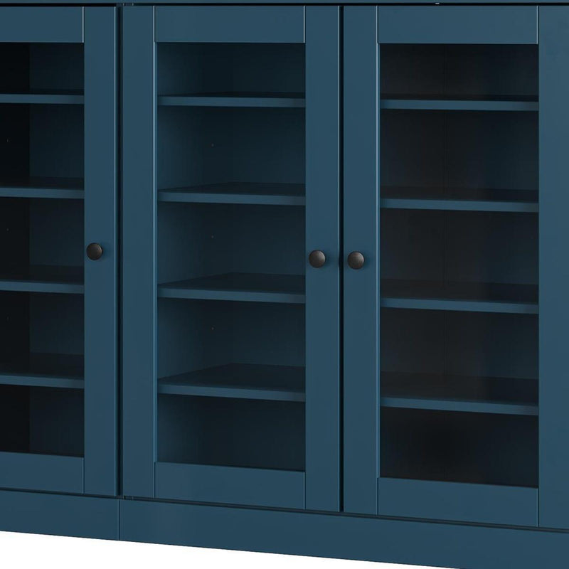Solid Woodshoe Storage Cabinet (756021) - Teal Blue