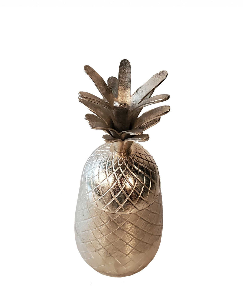Pineapple Storage Aluminium Decor - Silver