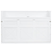 Load image into Gallery viewer, Murphy Bed With Desk, LED Light And USB Charging Station
