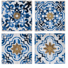 Load image into Gallery viewer, Abstract, And Wall Decor Accents (Set of 4) - White / Blue
