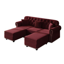 Load image into Gallery viewer, Upholstered Sofa Set With Nailhead Trim And Rolled Armrests, Includes Pillows
