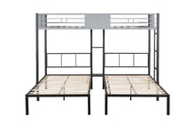 Load image into Gallery viewer, Triple Bunk Bed with Vent Board/ Sturdy Metal Frame/ Noise-Free Wood Slats/ Separatable into three beds/ No Box Spring Needed
