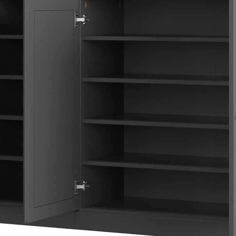 Solid Woodshoe Storage Cabinet (755963) - Gray