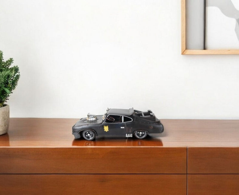 Hand Painted Model Car Tabletop Sculpture (401769) - Gray
