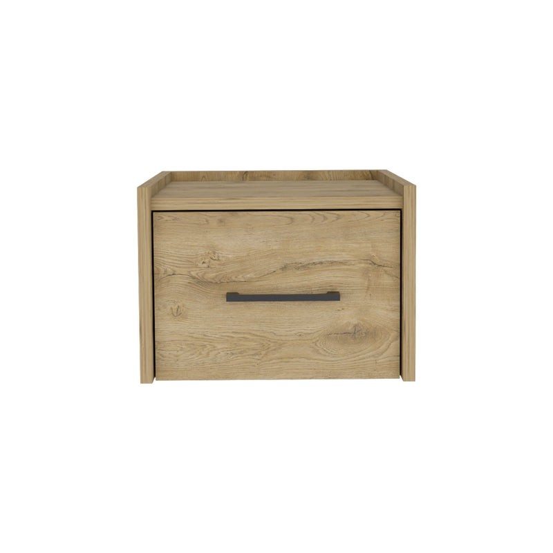 Wood One Drawer Floating Nightstand - Oak