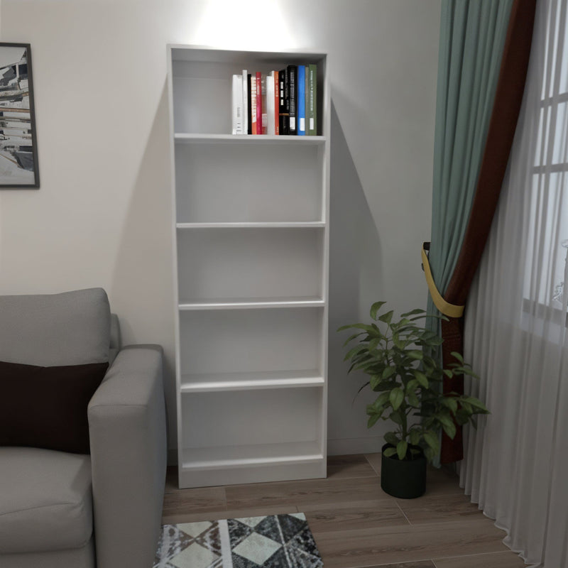 Five Tier Bookcase (546593) - White