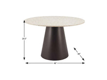 Load image into Gallery viewer, 48" Steel Pedestal Base Round Top Dining Table - Beige
