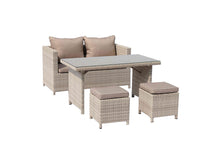 Load image into Gallery viewer, Glass And Iron Coffee Table - Beige
