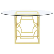 Load image into Gallery viewer, Krista - Round Glass Top Dining Table - Gold
