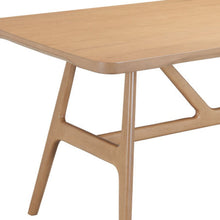 Load image into Gallery viewer, 63" Wood And Solid Wood Pedestal Base Dining Table - Natural
