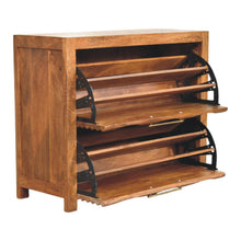 Load image into Gallery viewer, Round Accent Cabinet With Two Drawers (738393) - Brown
