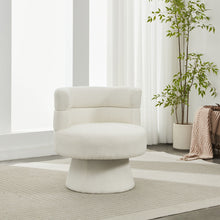 Load image into Gallery viewer, Swivel Accent Chair, 360° Rotating Design With Ergonomic Support For Living Room, Bedroom &amp; Home Office - Cream White
