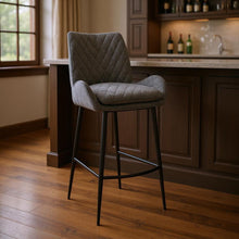 Load image into Gallery viewer, 43" Iron Bar Height Bar Chair - Charcoal / Black
