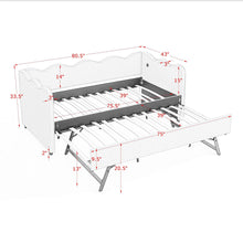 Load image into Gallery viewer, Gingham Daybed With USB Charging Port, Wave Shaped Design
