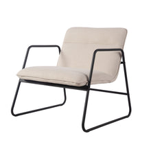 Load image into Gallery viewer, Upholstery And Metal Arm Chair - Beige And Black
