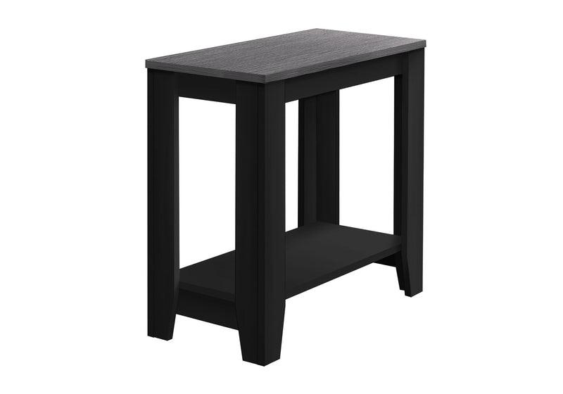 22" End Table With Shelf - Black And Gray