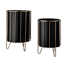 Load image into Gallery viewer, Round Pot Planters (Set of 2) (609410) - Black
