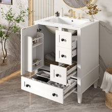 Load image into Gallery viewer, Bathroom Vanity With Integrated Basin, Soft Close Drawers, Door Mounted Double Layer Shelf
