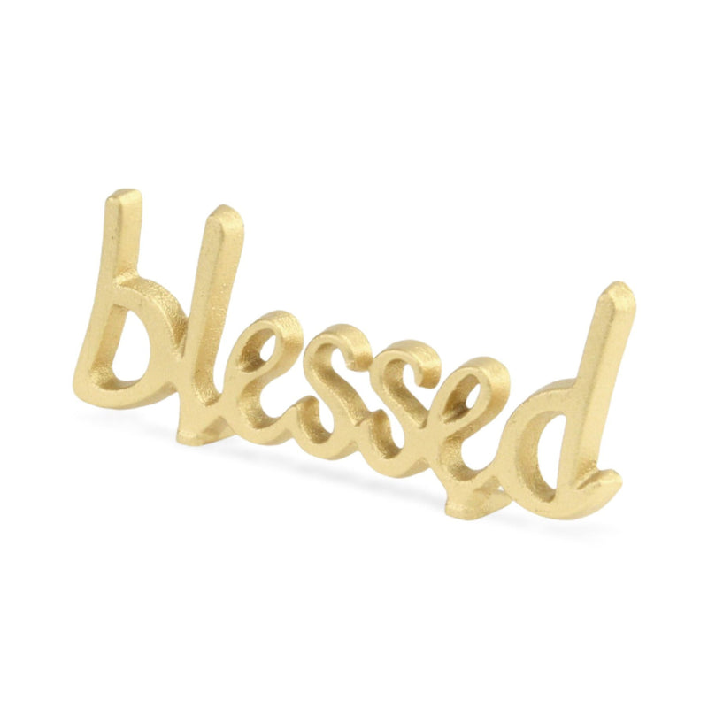Blessed Hand Painted Tabletop Sculpture - Gold