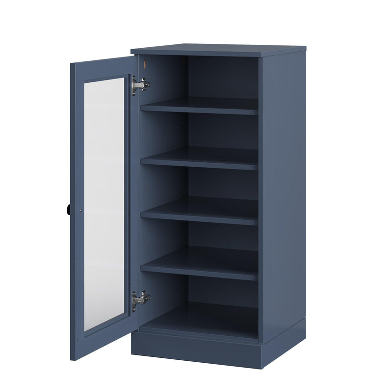 Ten Pair Solid Woodshoe Storage Cabinet (752256) - French Blue