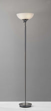 Load image into Gallery viewer, Modern Nickel Thick Pole Torchiere Floor Lamp - Black / White

