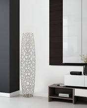 Load image into Gallery viewer, Oval Floor Vase With Faux Crystals (480047) - Silver
