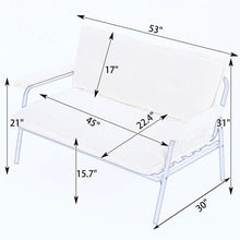 Load image into Gallery viewer, Modern Metal Frame Sofa With Sponge Filling For Compact Spaces And Versatile Use
