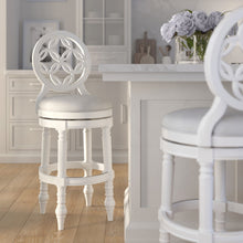 Load image into Gallery viewer, Stool With Back And Swivel Upholstered Seat
