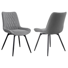 Load image into Gallery viewer, Tufted Swivel Dining Chairs (Set of 2) - Gray
