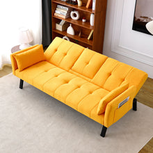 Load image into Gallery viewer, Sofa Bed With Foldable Design And Cup Holder
