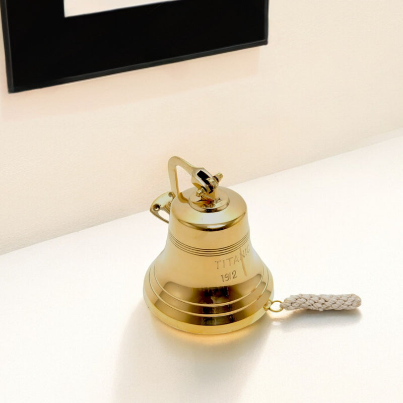 Hand Painted 1912 RMS Titanic Bell 6 Model Bell - Gold