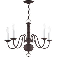 Load image into Gallery viewer, 18'' Five Light Dimmable Chandelier With Shades - Bronze
