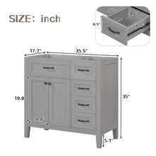 Load image into Gallery viewer, Modern Bathroom Vanity Base Only, 2 Doors And 3 Drawers
