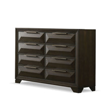 Load image into Gallery viewer, 8 Drawer Dresser With Beveled Bracket - Espresso
