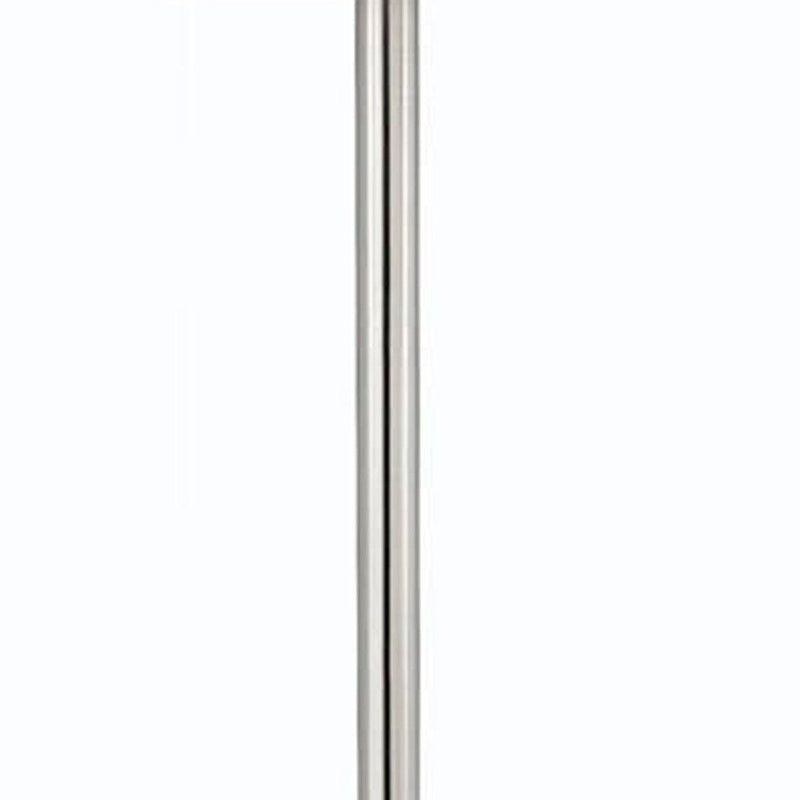 Tray Table Floor Lamp With White Transparent Glass Square Shade - Nickel