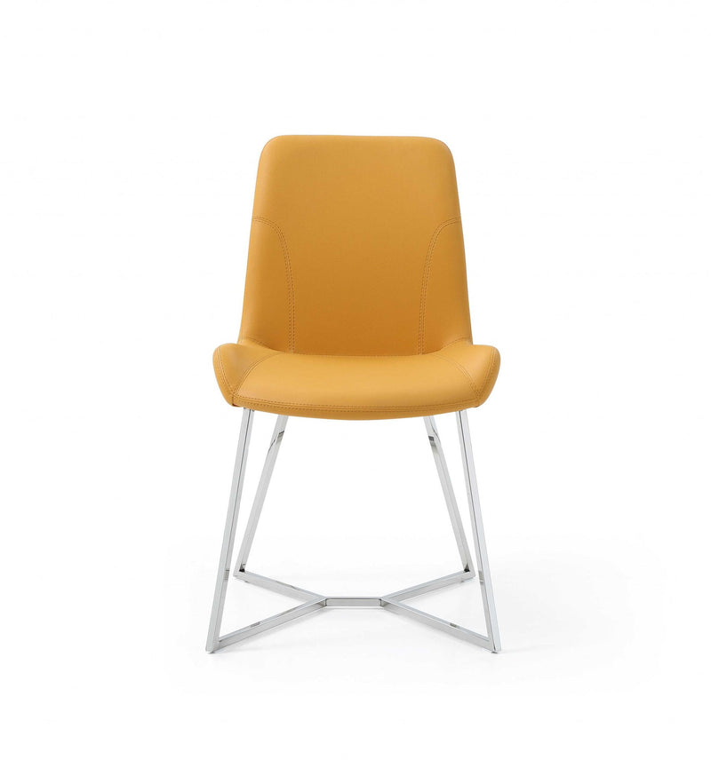 Upholstered Dining Side Chairs (Set of 2) - Orange