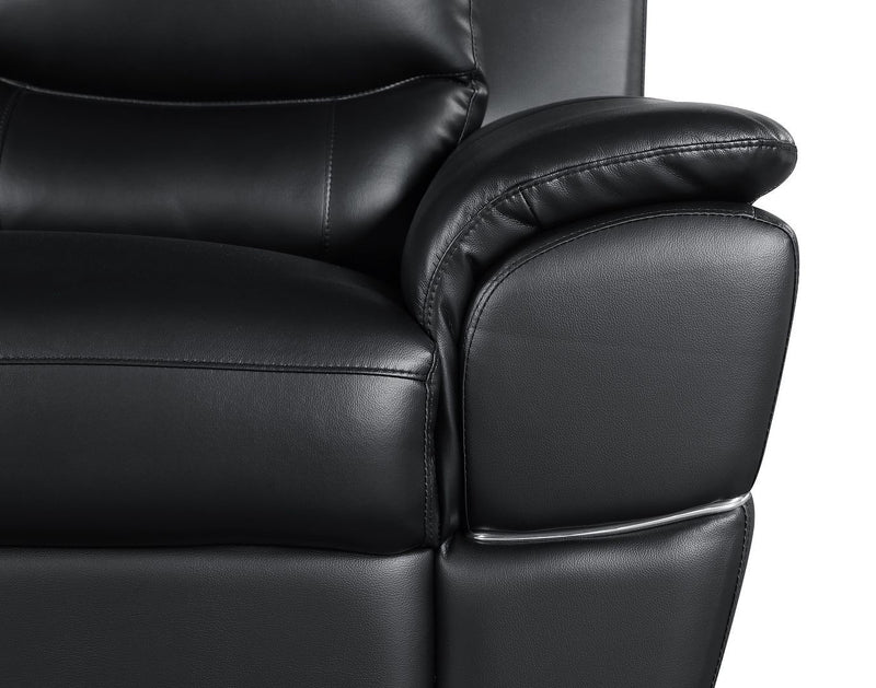 Top Grain Leather Sofa (720442) - Black