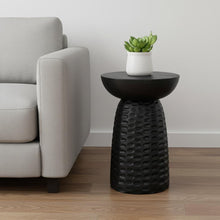 Load image into Gallery viewer, Solid Wood Round End Table - Black
