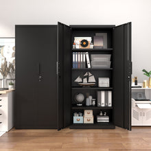 Load image into Gallery viewer, 2 Door File Cabinet With Lock, 4 Adjustable Shelves, Heavy-Duty
