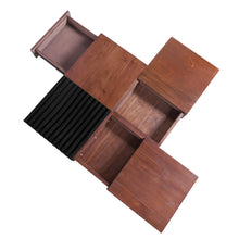 Load image into Gallery viewer, Italian Retro Inspired Acacia Wood Storage Coffee Table - Brown / Black
