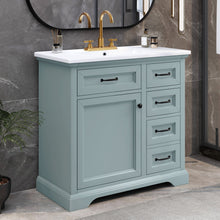 Load image into Gallery viewer, Bathroom Vanity With Sink, 2 Tip Out Drawers, Soft Close Hinges - Gray
