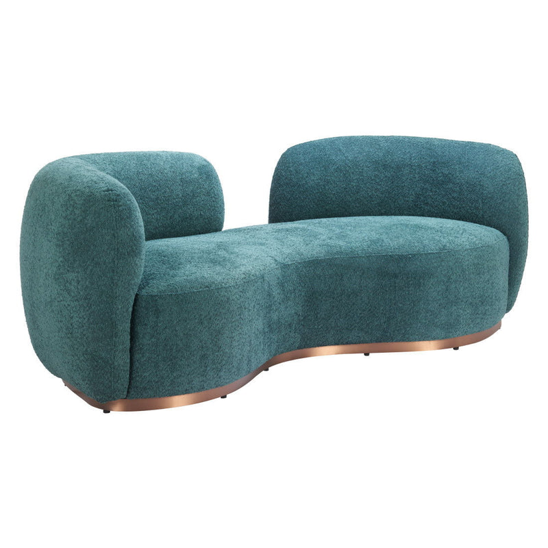 Sofa With Legs - Teal Blue
