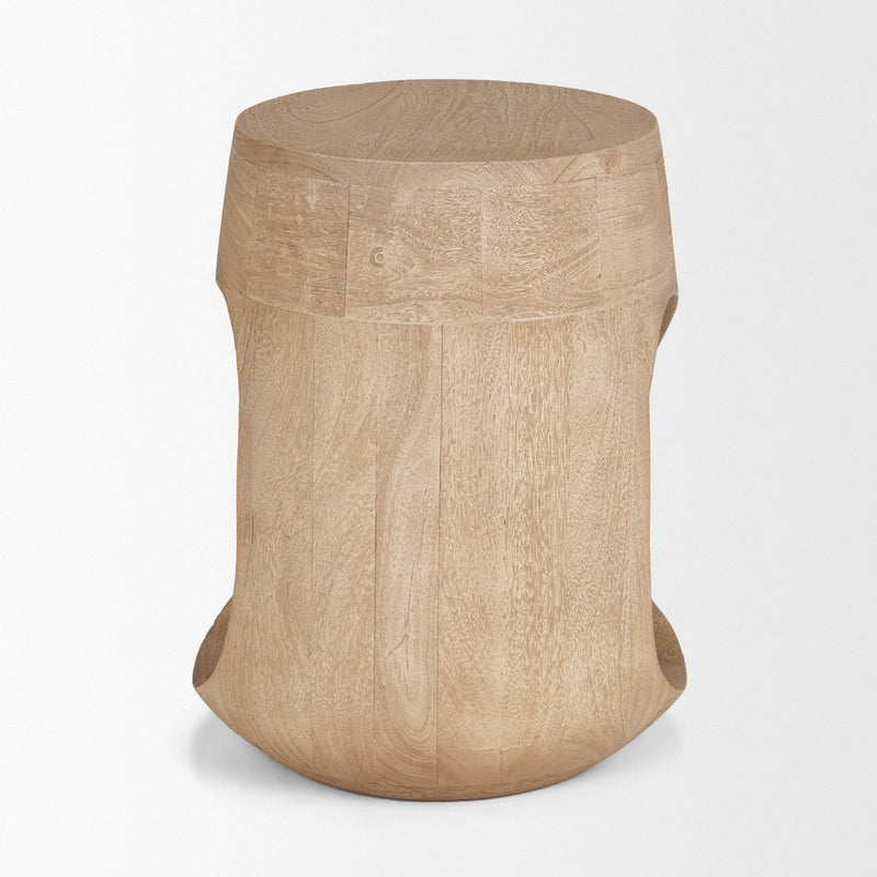 Round End Table - Light Brown