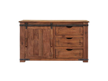Load image into Gallery viewer, Solid Wood, Enclosed Storage Distressed TV Stand - Brown
